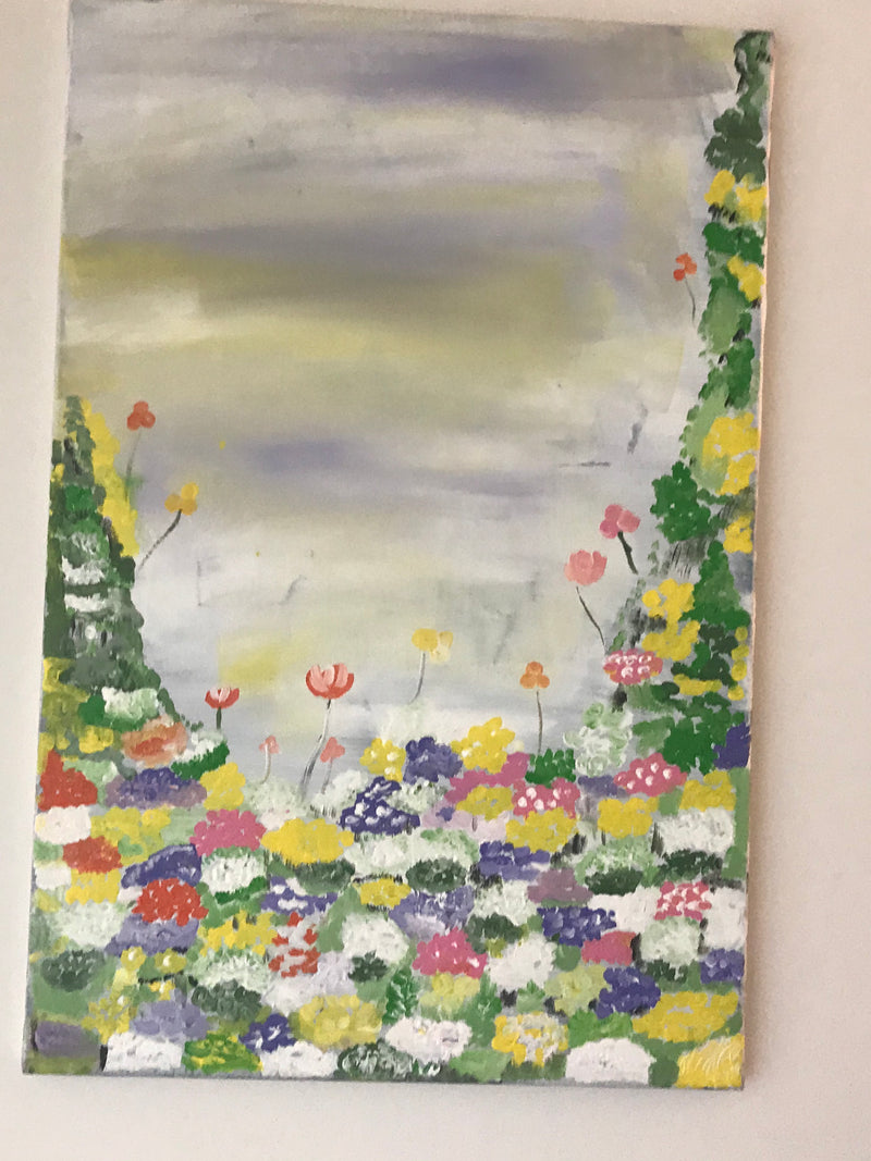 Acrylic painting of flowers