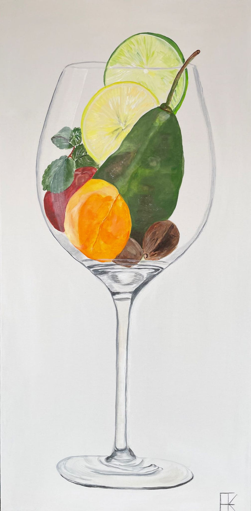 Fruits in a glass