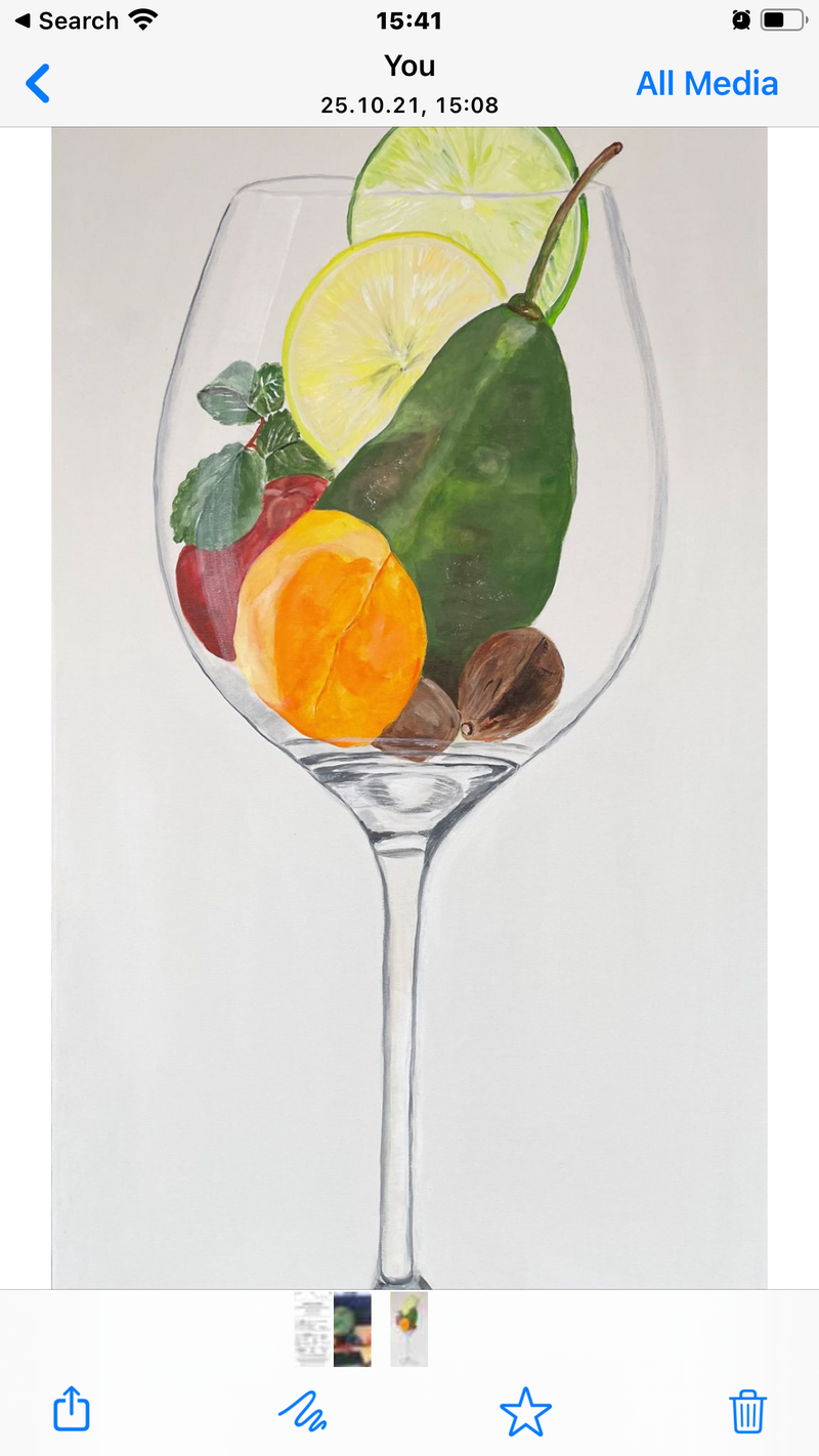 Fruits in a glass